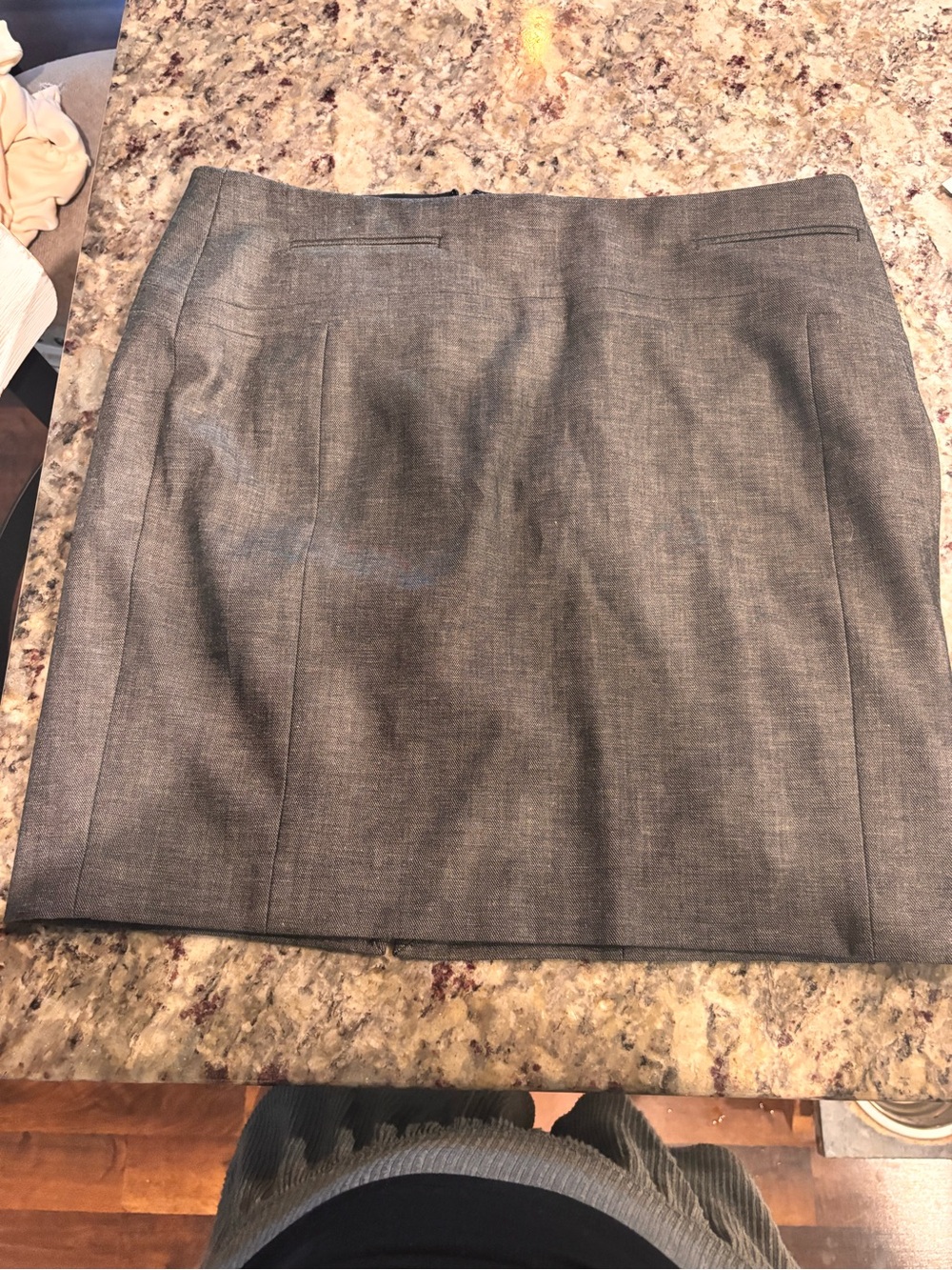 Express Charcoal Grey Tailored Pencil Skirt